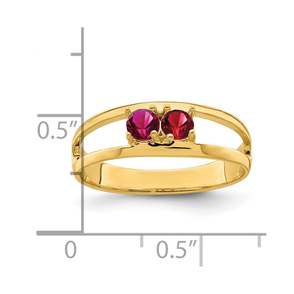 14k Synthetic Family Jewelry Ring