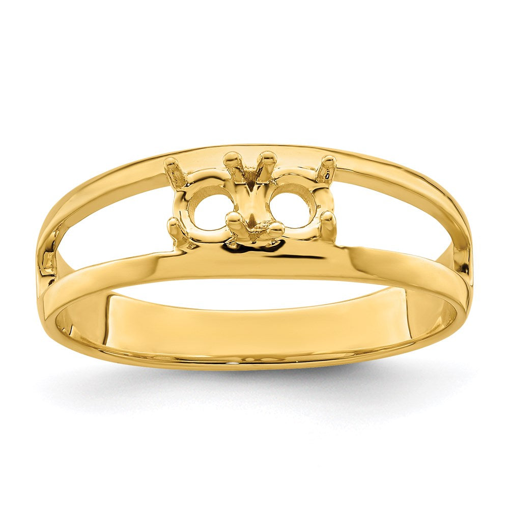 14k Genuine 2 Stone Mother's Ring