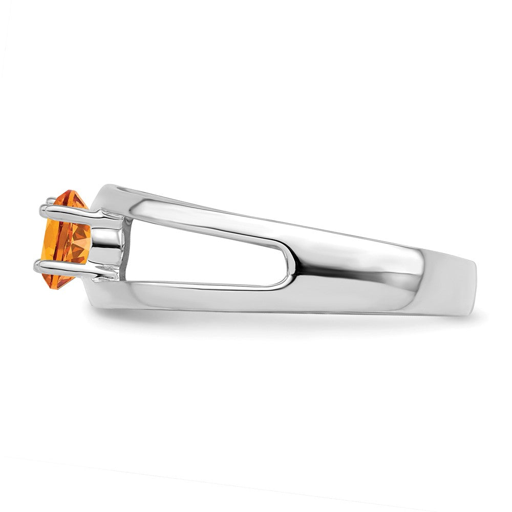 14k White Gold Synthetic Family Jewelry Ring