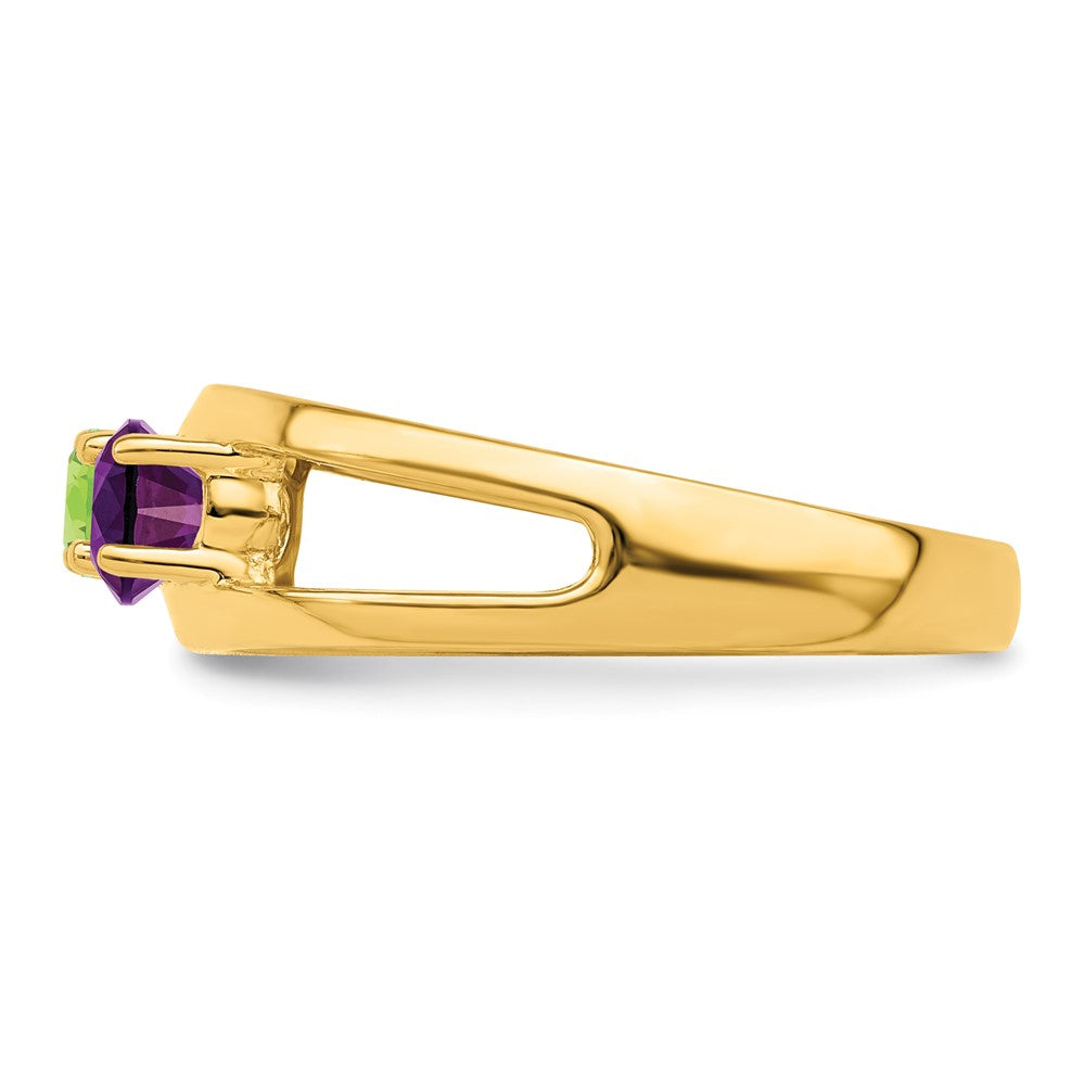 14k Synthetic Family Jewelry Ring