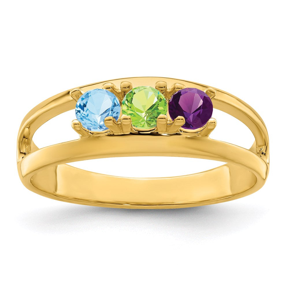 14k Synthetic Family Jewelry Ring