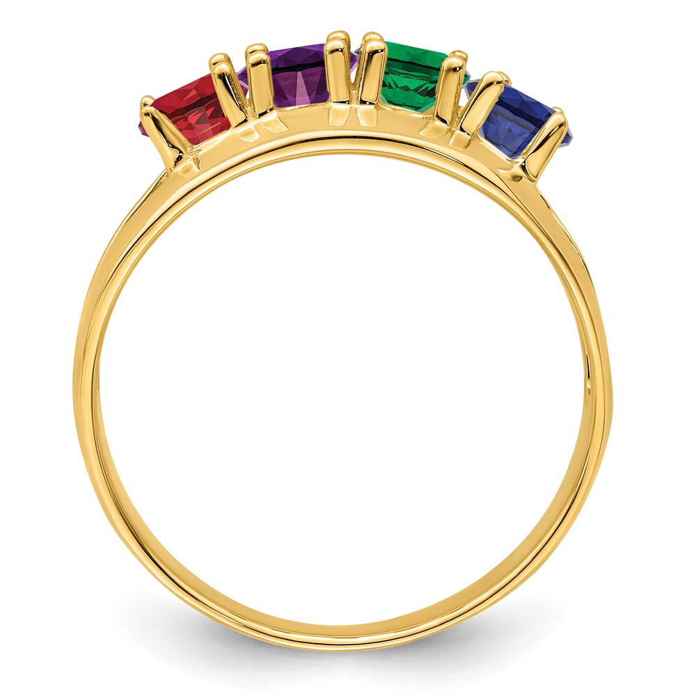14k Synthetic Family Jewelry Ring