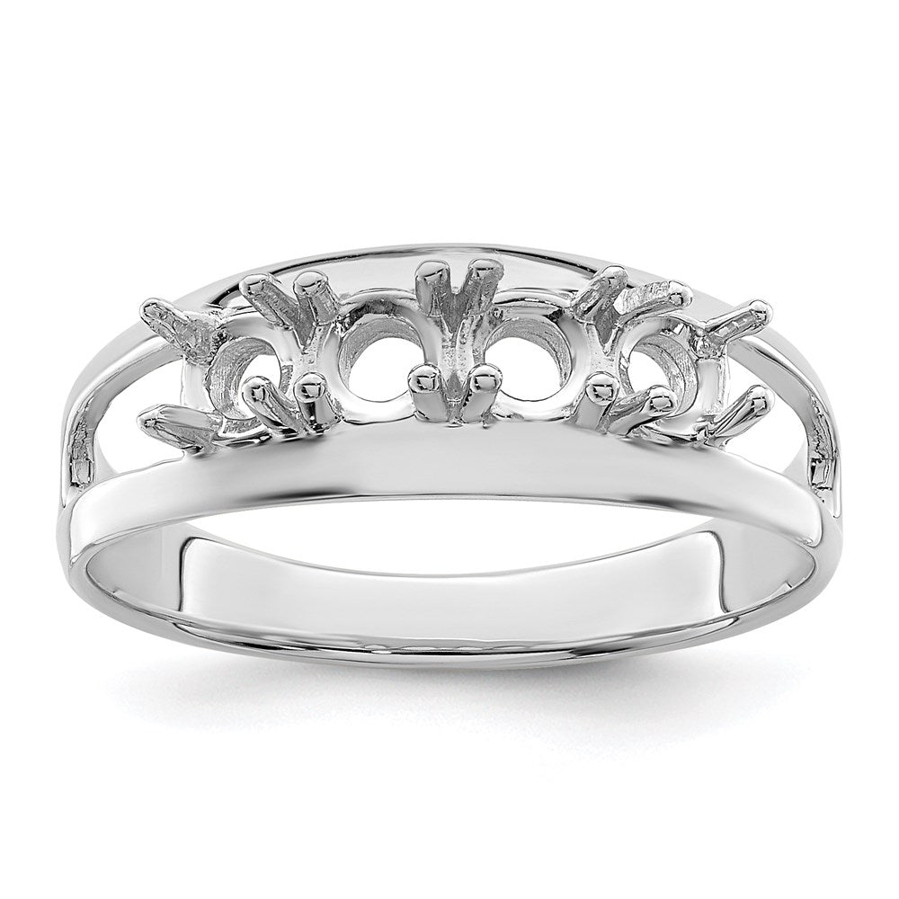 Sterling Silver Rhodium-plated Family Jewelry Mounting
