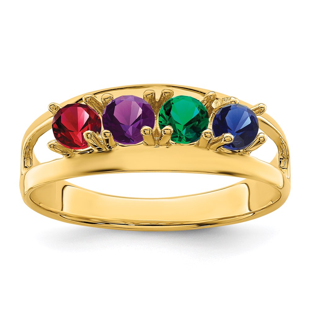 14k Genuine 4 Stone Mother's Ring