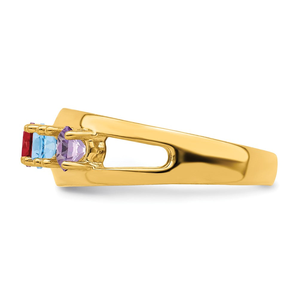 14k Genuine 5 Stone Mother's Ring
