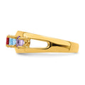 14k Synthetic Family Jewelry Ring