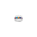 14k White Gold Synthetic Family Jewelry Ring