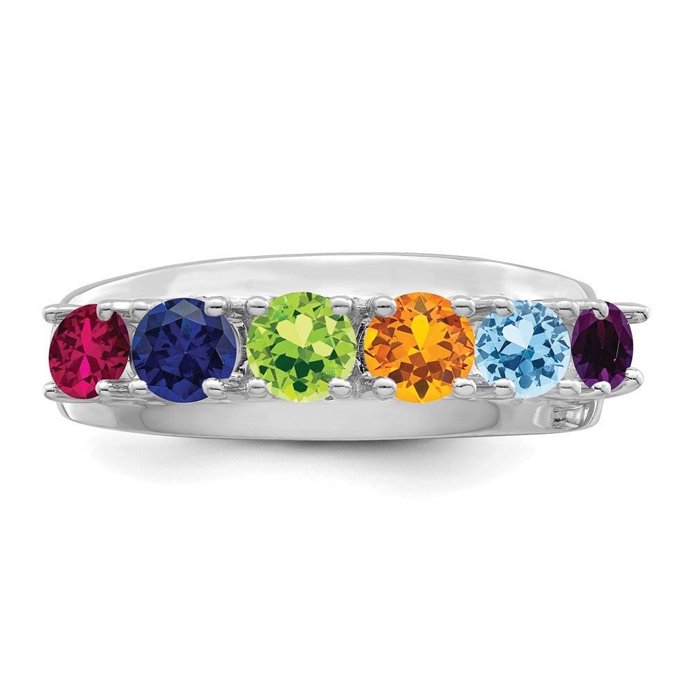 14k White Gold Family Jewelry Ring