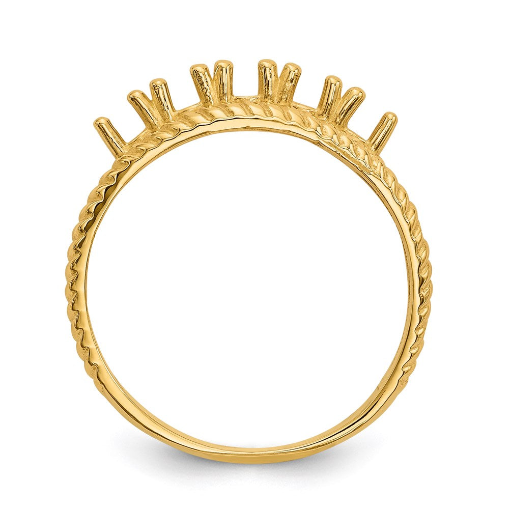 14k Polished 5-Stone Mothers Ring Mounting