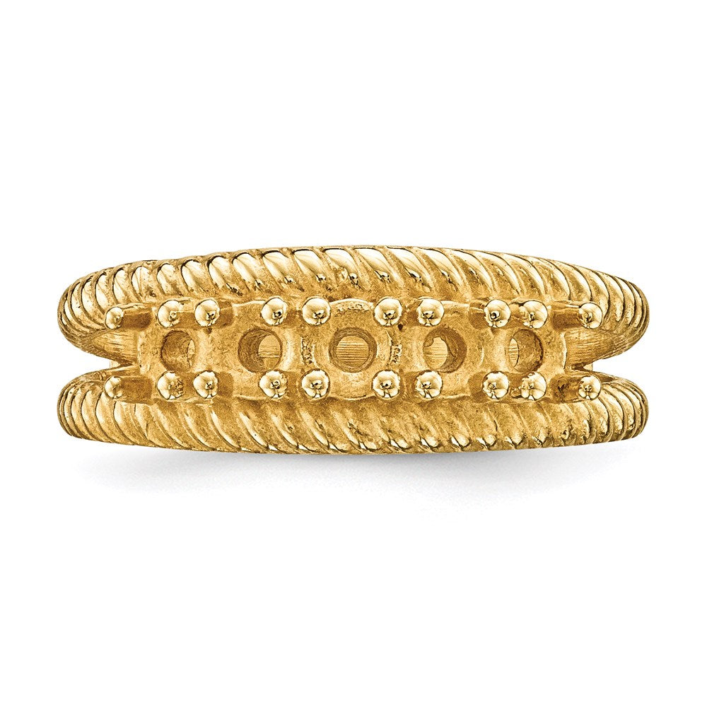 14k Polished 5-Stone Mothers Ring Mounting