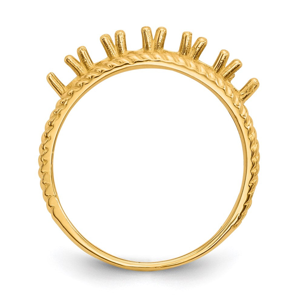 14k Polished 6-Stone Mothers Ring Mounting
