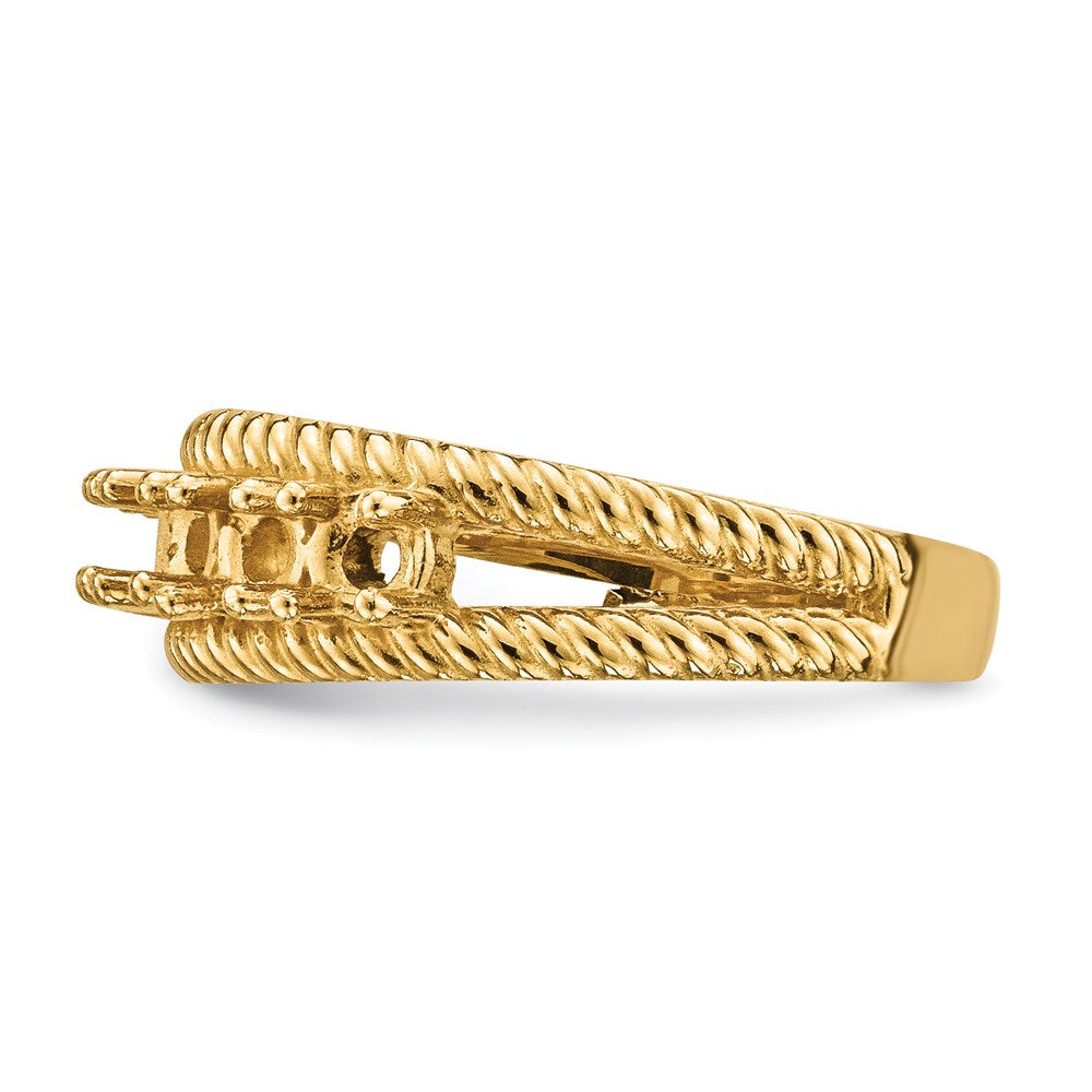 14k Polished 6-Stone Mothers Ring Mounting