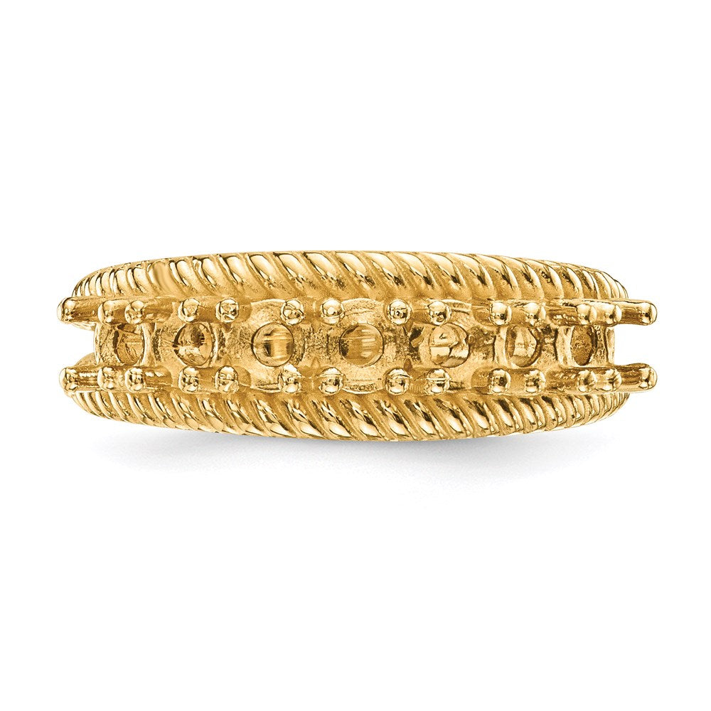 14k Polished 7-Stone Mothers Ring Mounting