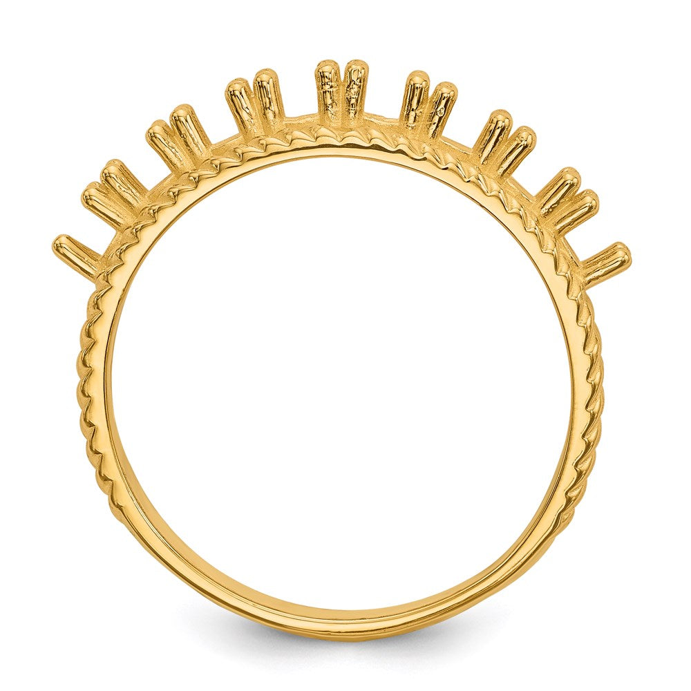 14k Polished 8-Stone Mothers Ring Mounting