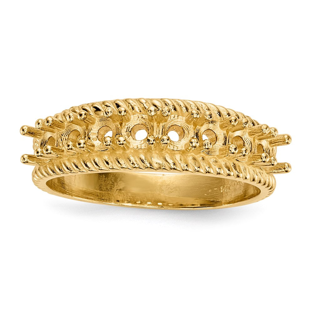 14k Polished 8-Stone Mothers Ring Mounting