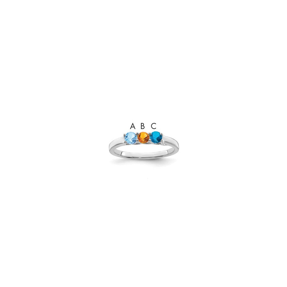 Sterling Silver Rhodium-plated Family Jewelry Mounting