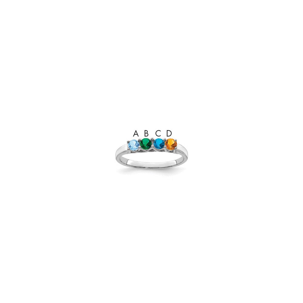 Sterling Silver Rhodium-plated Family Jewelry Mounting