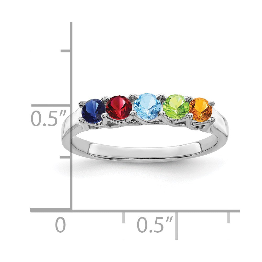 Sterling Silver Rhodium-plated Family Jewelry Mounting