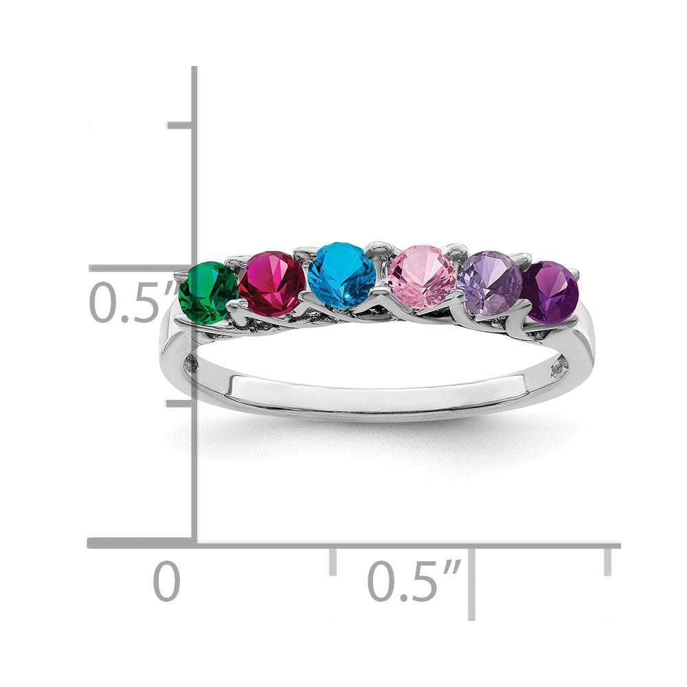 Sterling Silver Rhodium-plated Family Jewelry Mounting