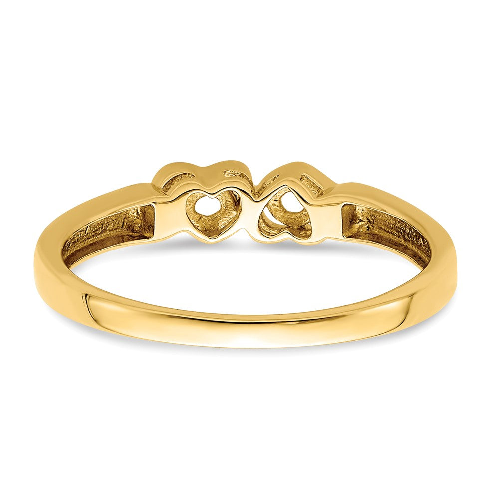 14k Genuine 2 Stone Mother's Ring