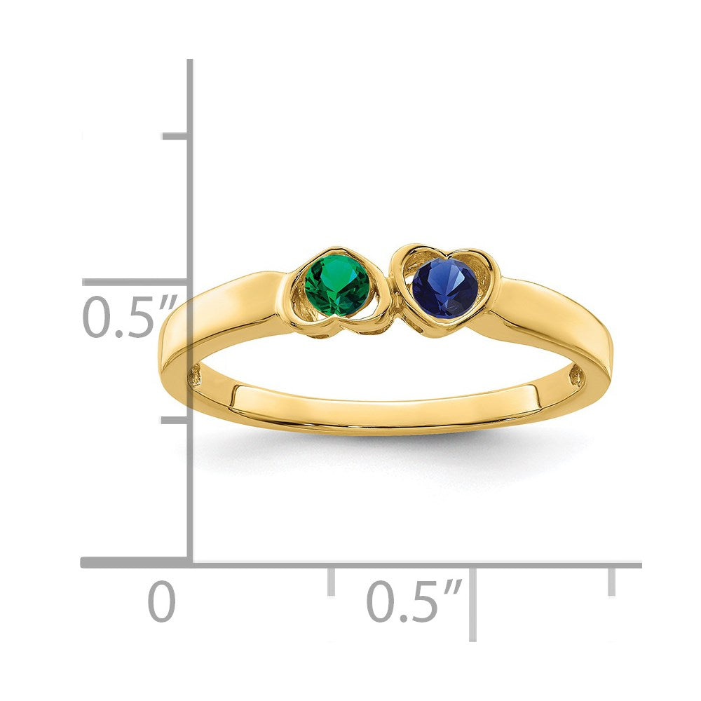 14k Synthetic Family Jewelry Ring