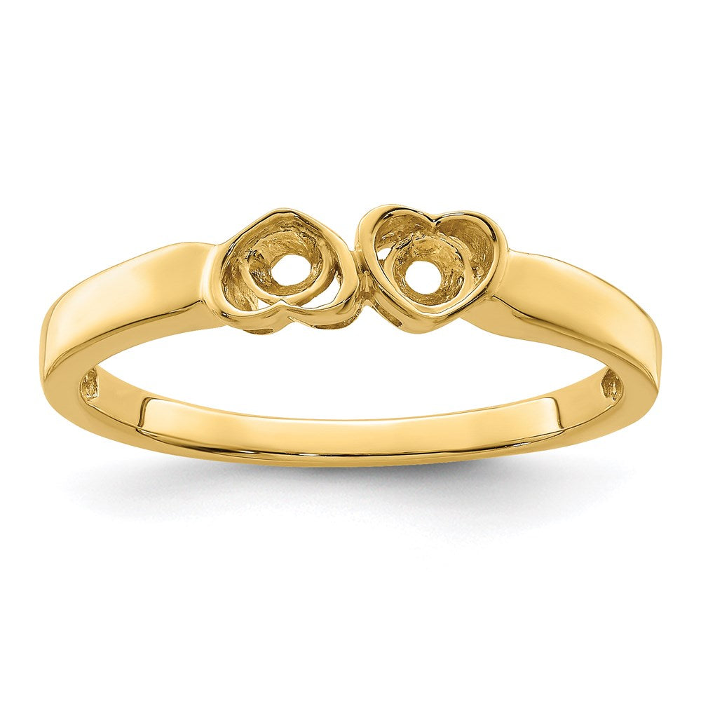14k Genuine 2 Stone Mother's Ring