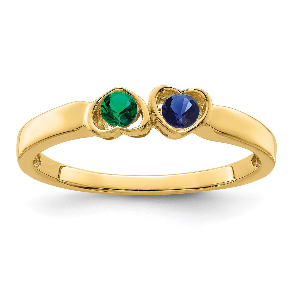 14k Synthetic Family Jewelry Ring
