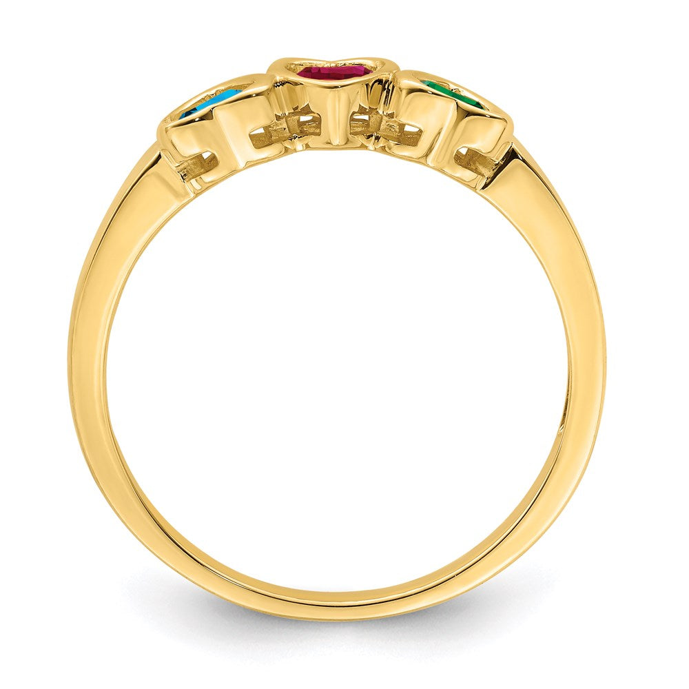 14k Synthetic Family Jewelry Ring