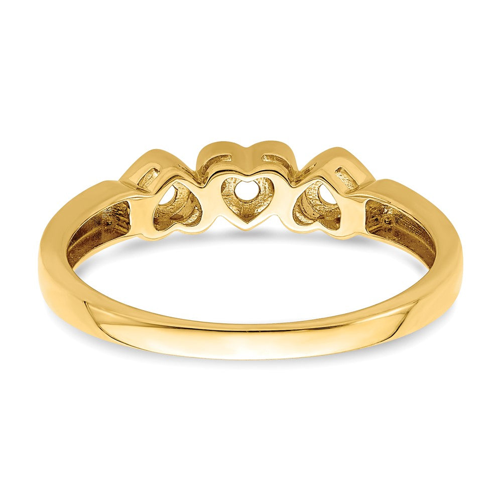 14k Genuine 3 Stone Mother's Ring