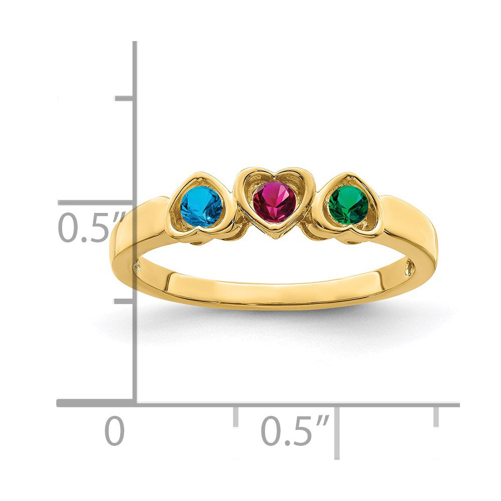 14k Synthetic Family Jewelry Ring