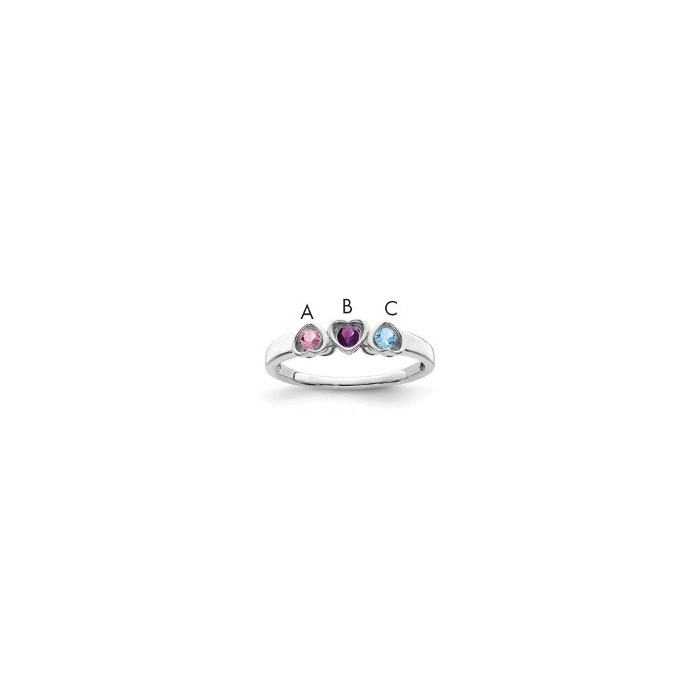 Sterling Silver Rhodium-plated Family Jewelry Mounting