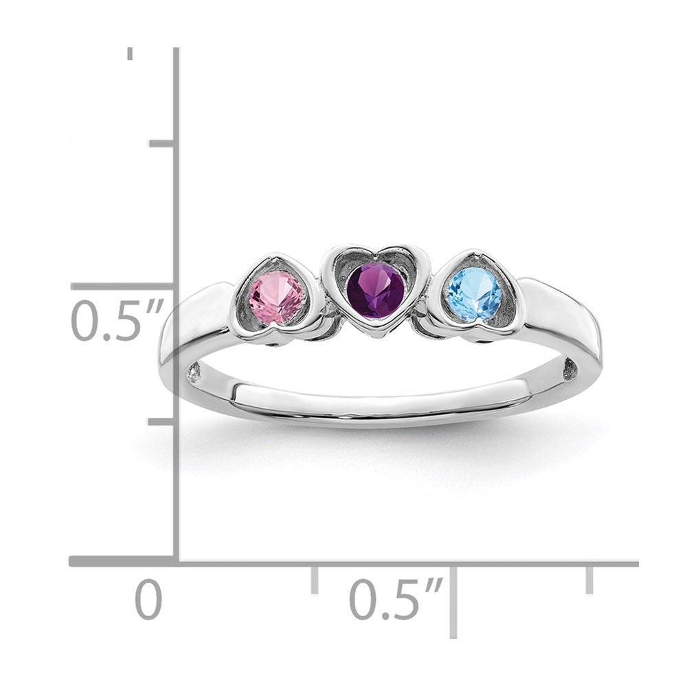 Sterling Silver Rhodium-plated Family Jewelry Mounting