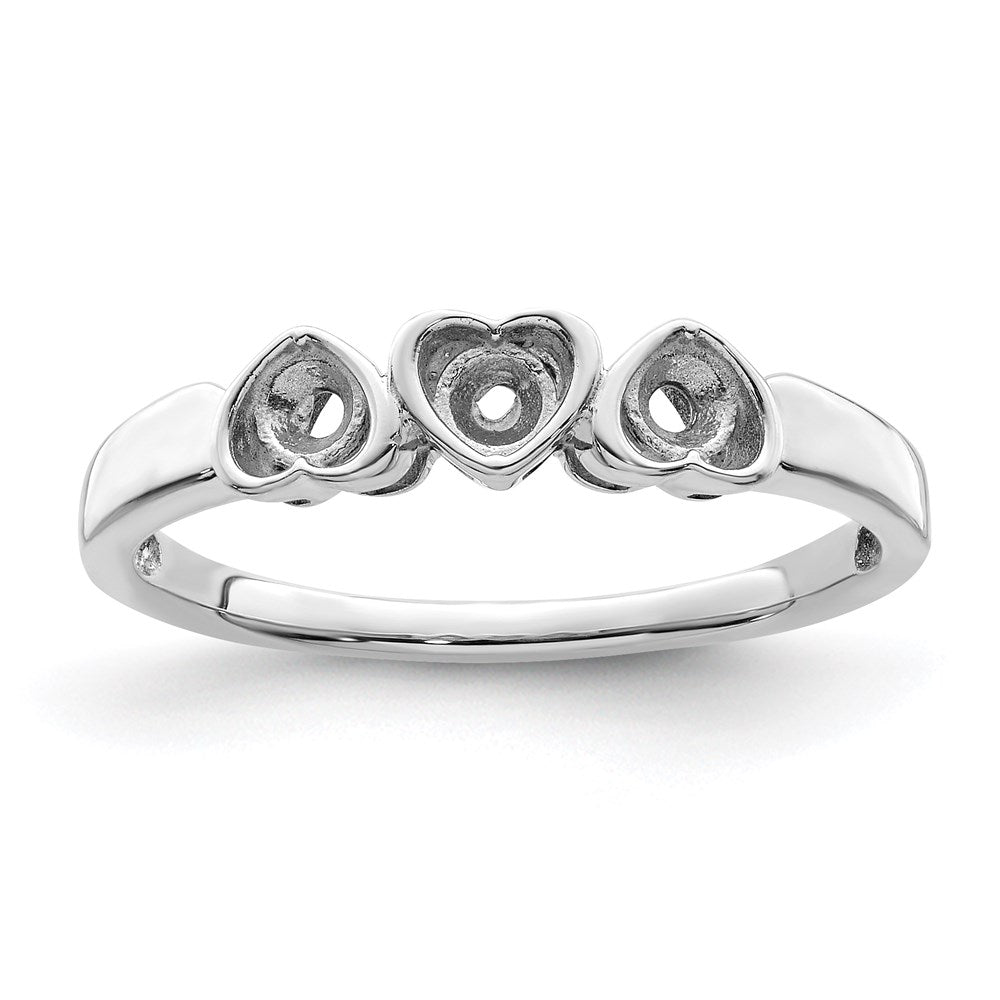 Sterling Silver Rhodium-plated Family Jewelry Mounting