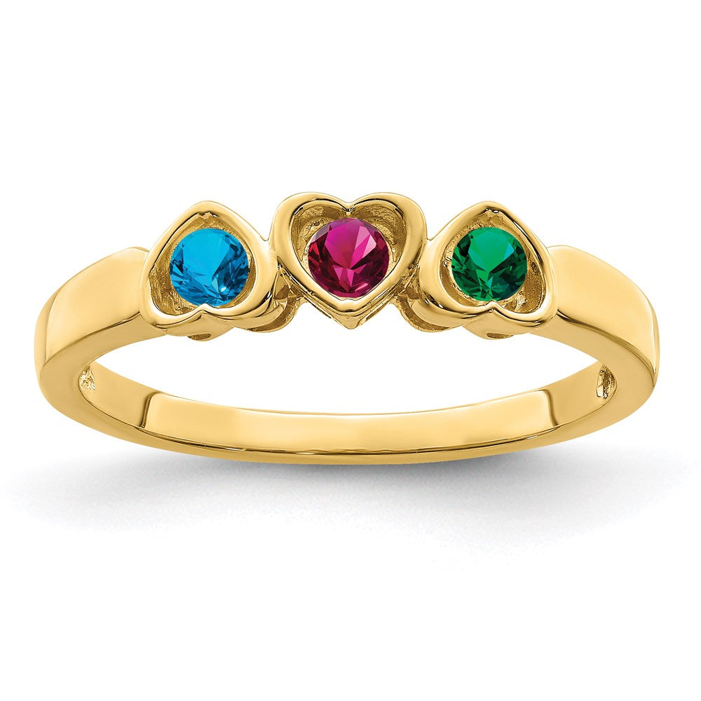 14k Synthetic Family Jewelry Ring