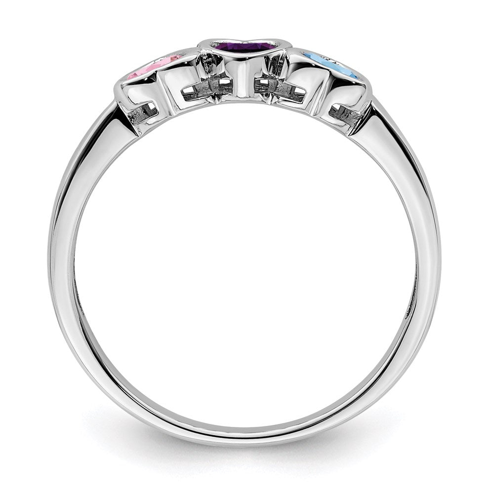 Sterling Silver Rhodium-plated Family Jewelry Mounting