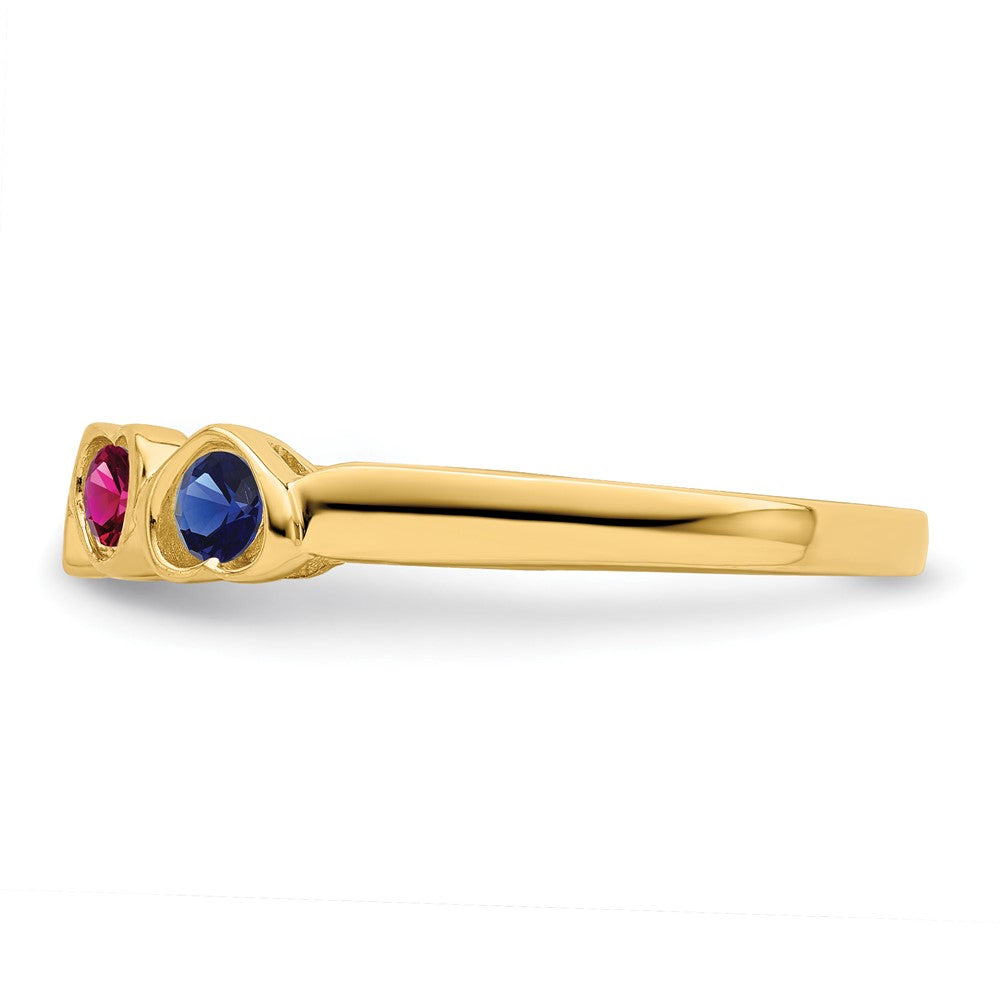 14k Synthetic Family Jewelry Ring