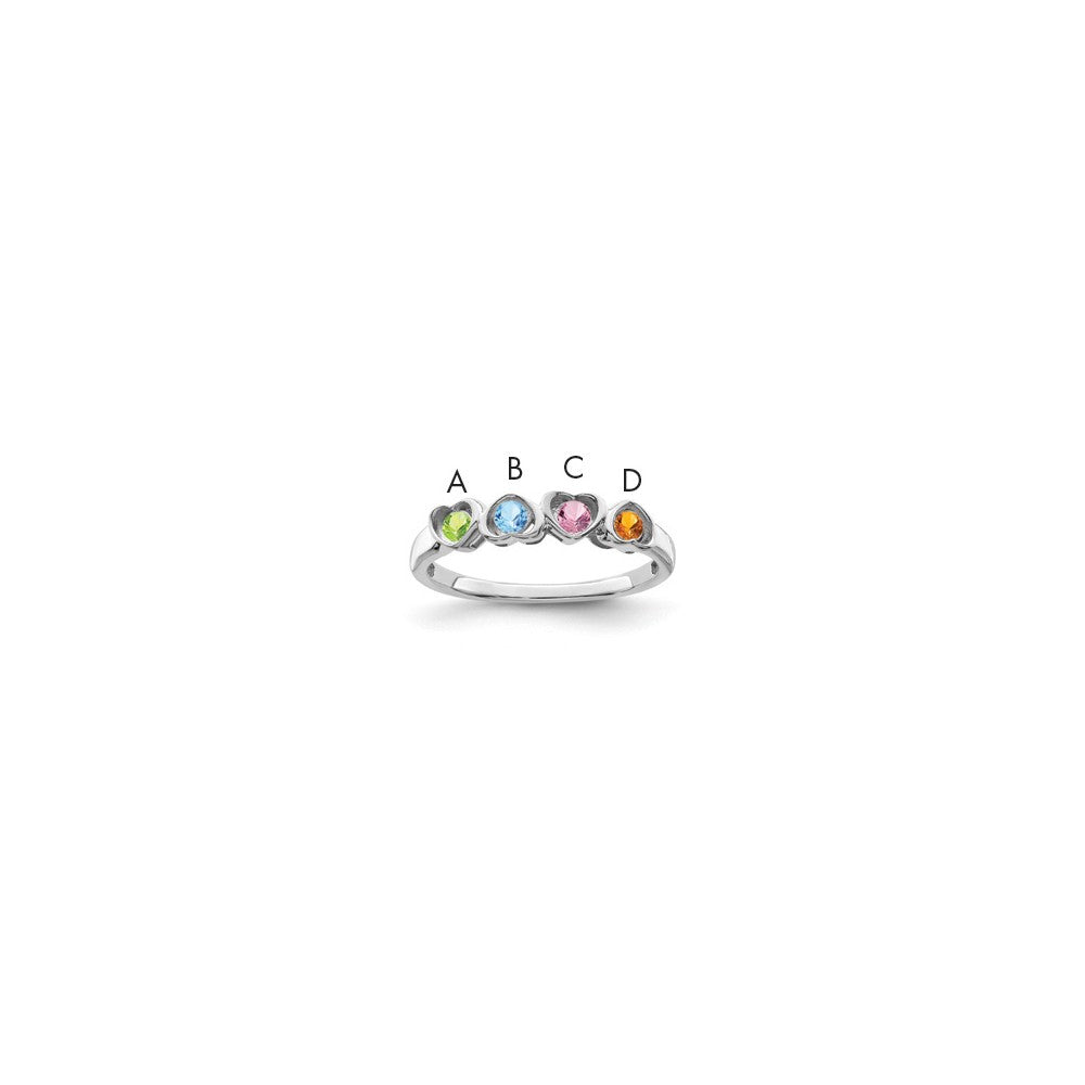 Sterling Silver Rhodium-plated Family Jewelry Mounting