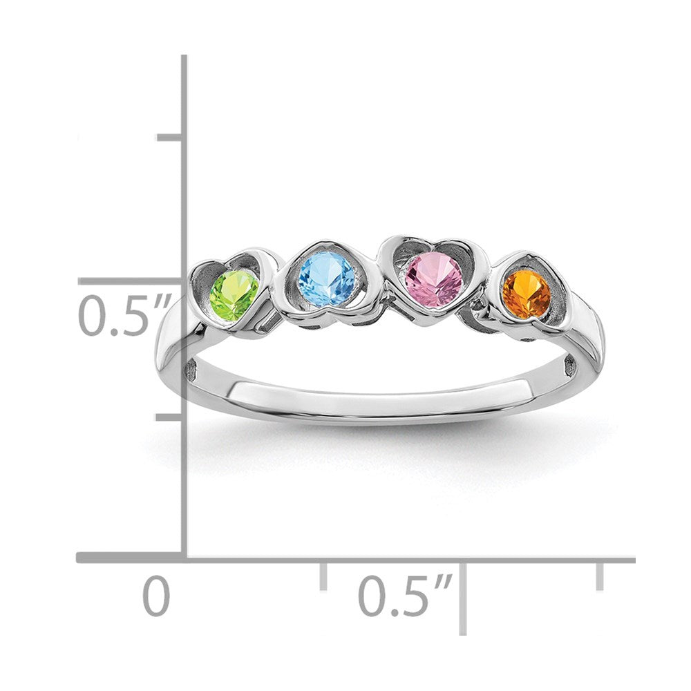 Sterling Silver Rhodium-plated Family Jewelry Mounting