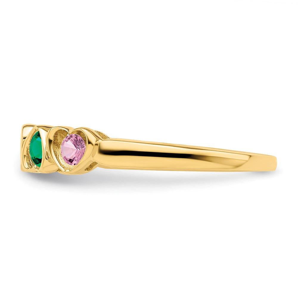 14k Genuine 5 Stone Mother's Ring