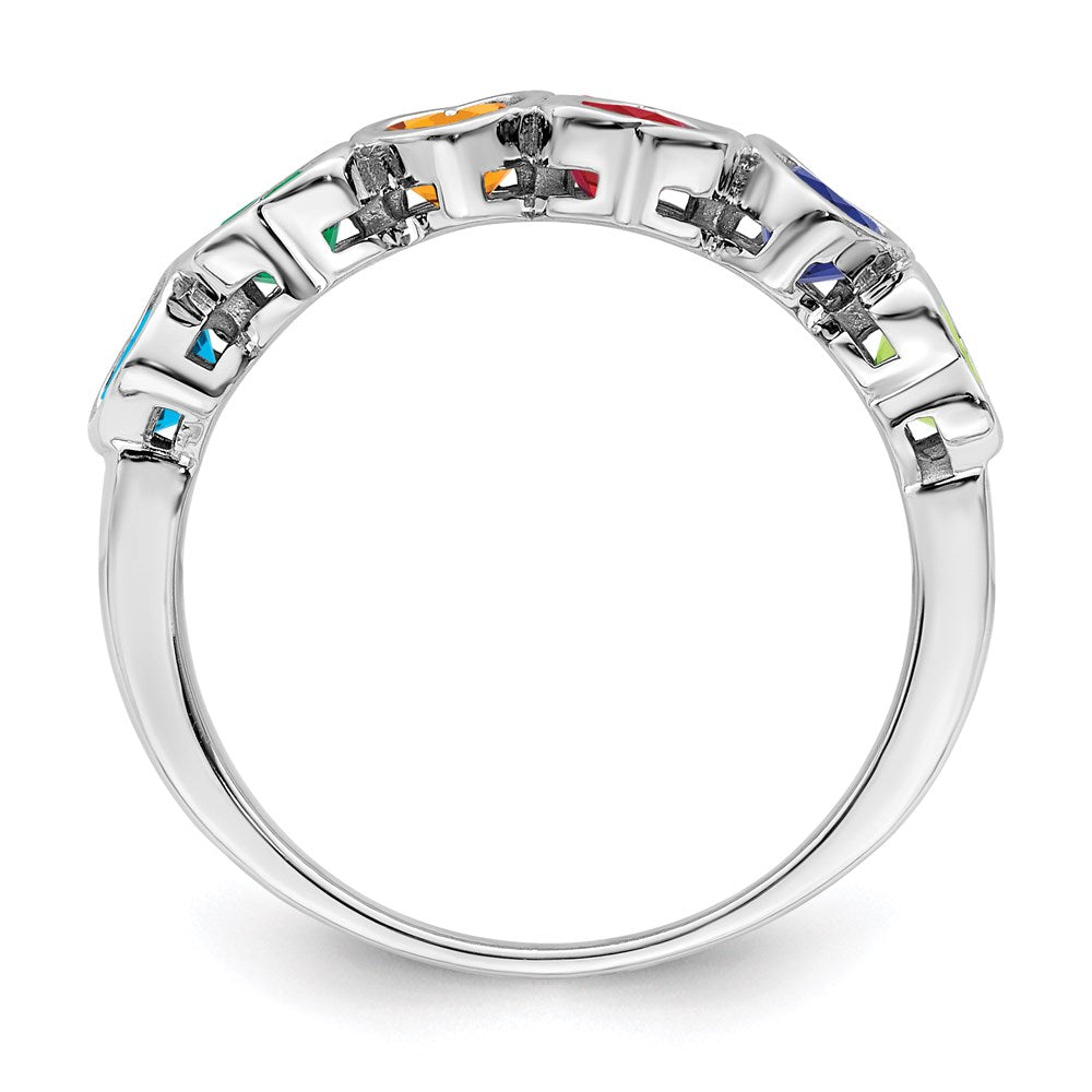 Sterling Silver Rhodium-plated Family Jewelry Mounting
