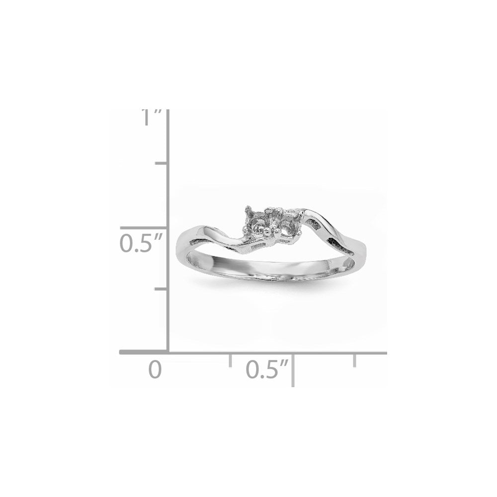 14k White Gold Family Jewelry Ring Mounting
