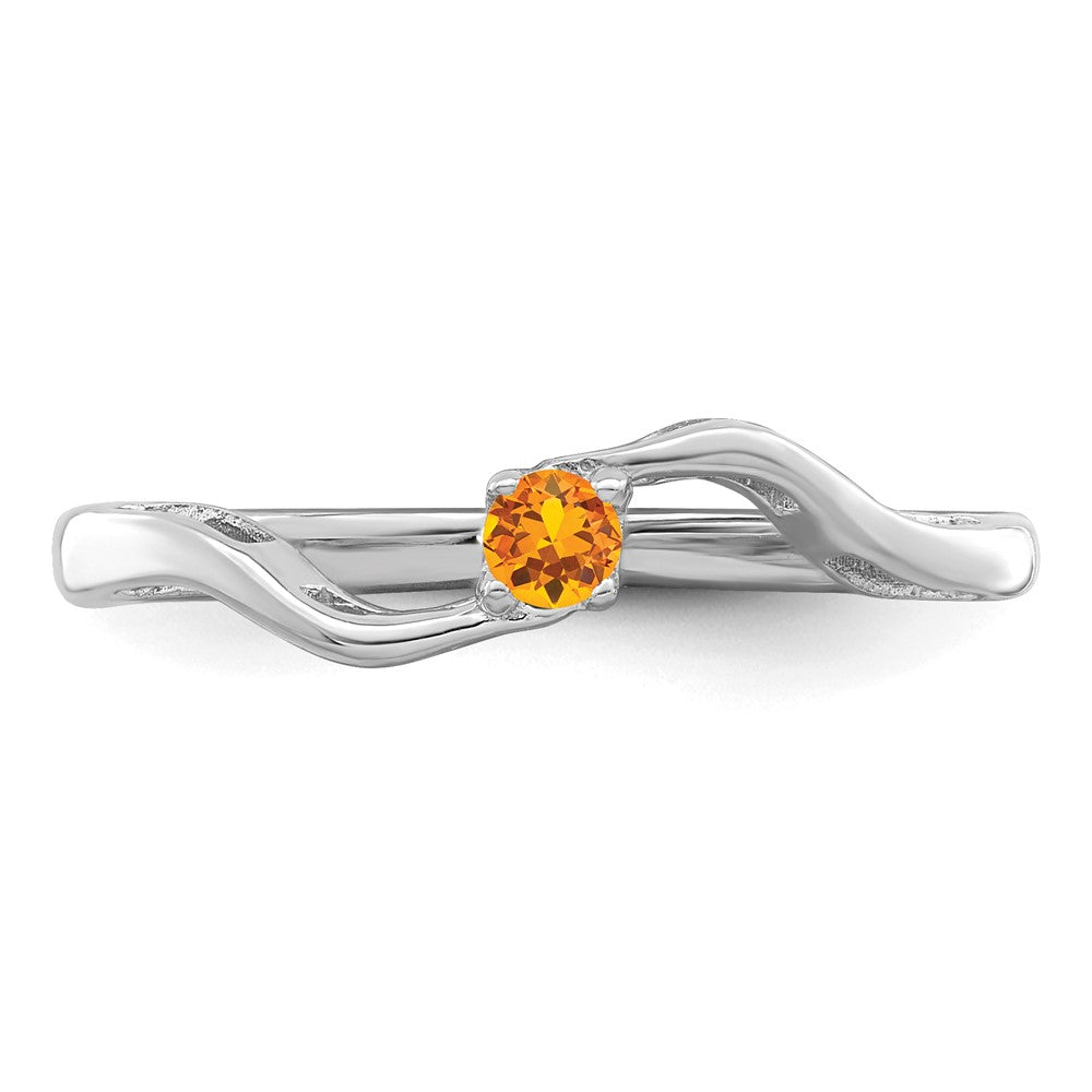 14k White Gold Synthetic Family Jewelry Ring