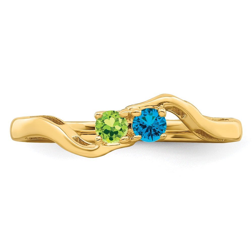 14k Synthetic Family Jewelry Ring