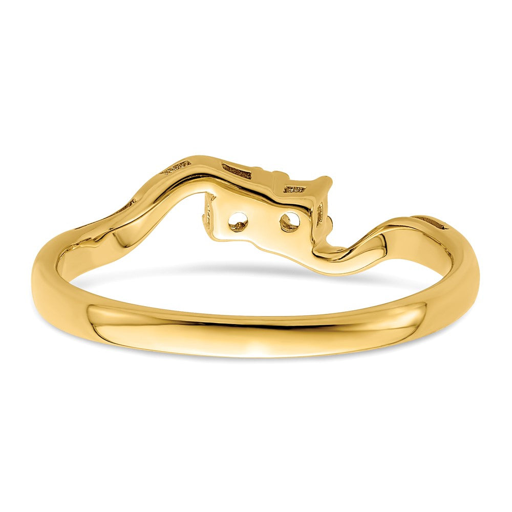 14k Genuine 2 Stone Mother's Ring