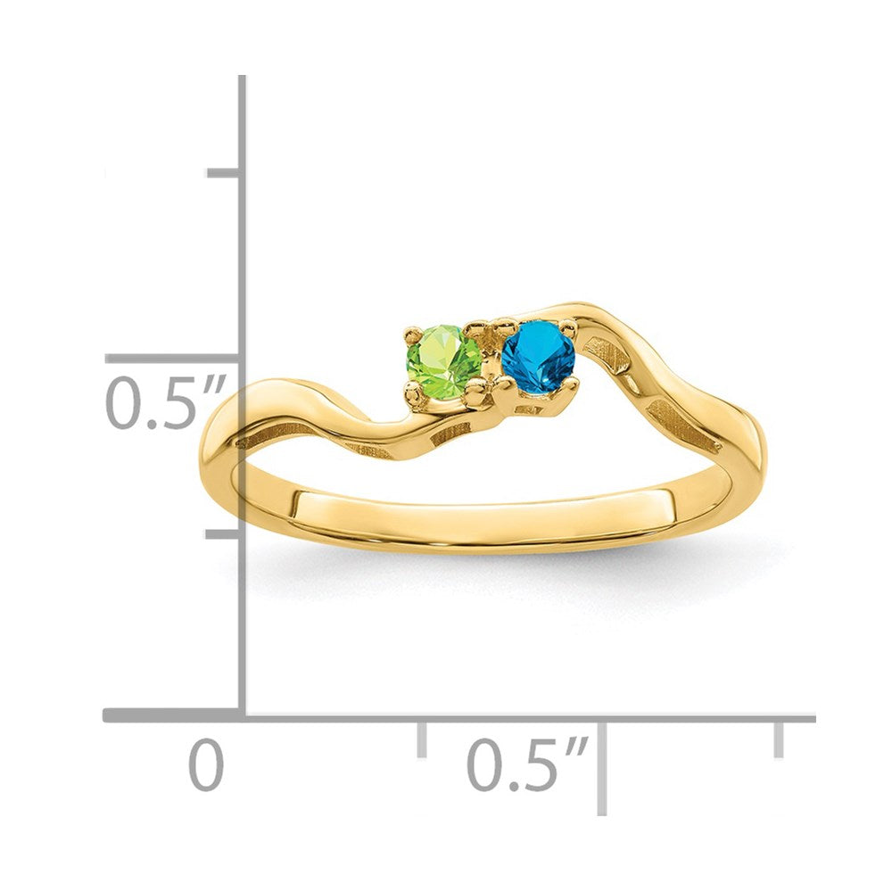 14k Synthetic Family Jewelry Ring