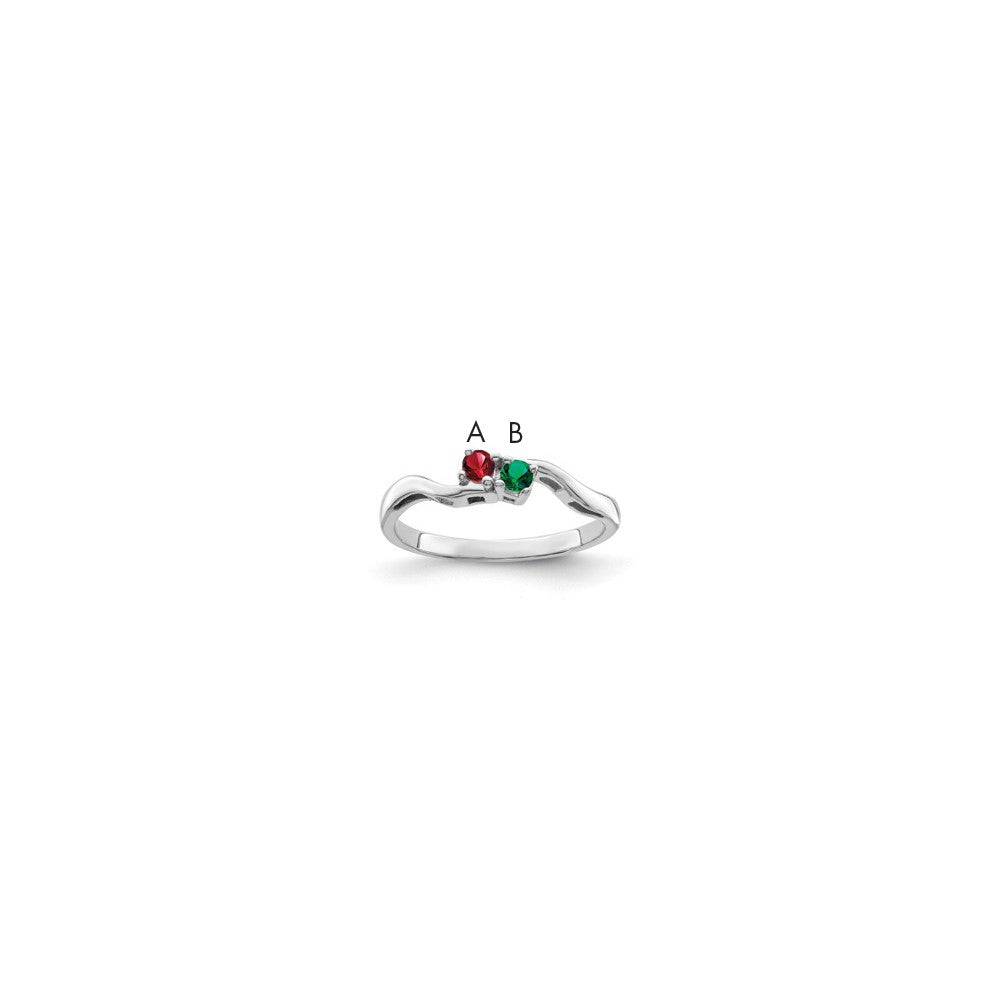 Sterling Silver Rhodium-plated Family Jewelry Mounting