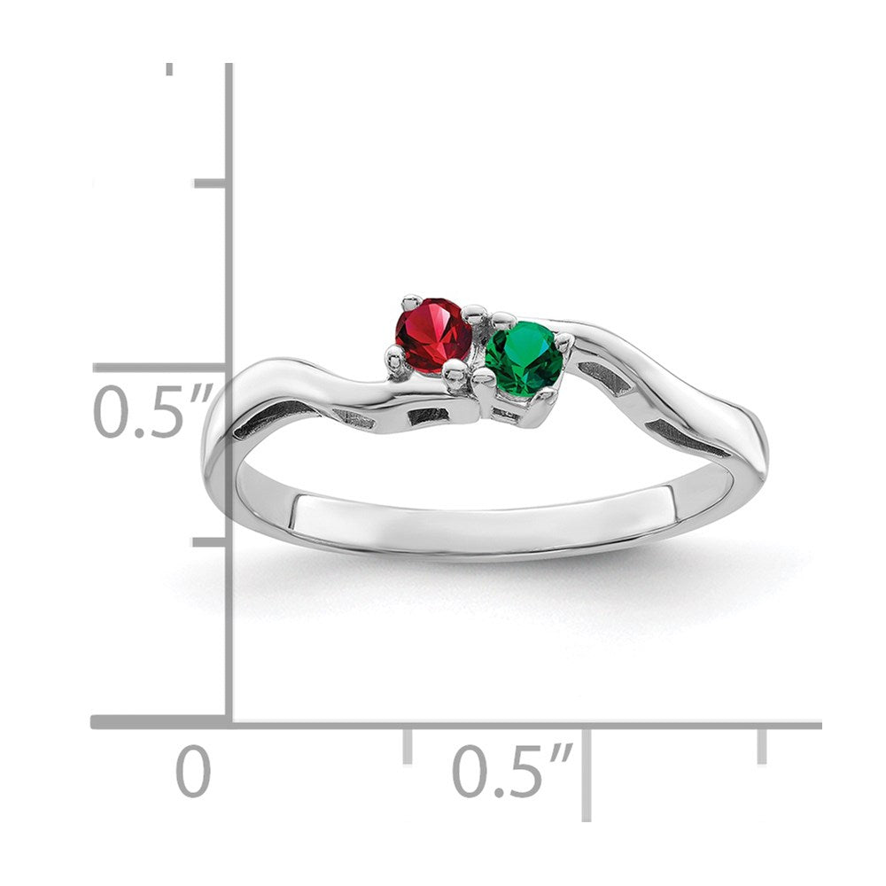 Sterling Silver Rhodium-plated Family Jewelry Mounting