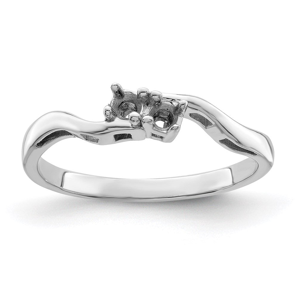 14k White Gold Synthetic Family Jewelry Ring