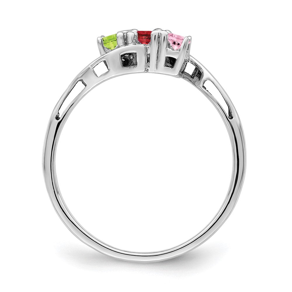 14k White Gold Family Jewelry Ring Mounting