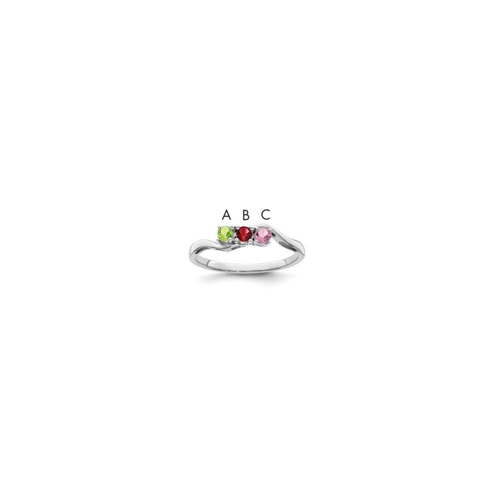 Sterling Silver Rhodium-plated Family Jewelry Mounting